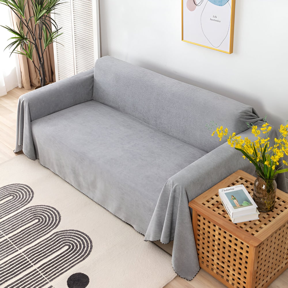 Sofa Throw Blanket Couch Cover Waterproof Textured Stitched Edge Protector - Image 7