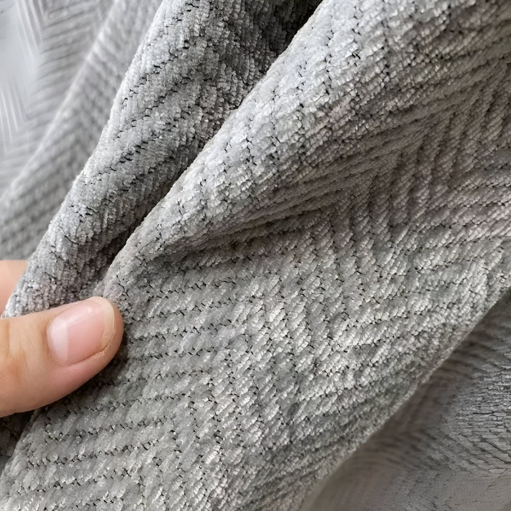 Sofa Throw Blanket Couch Cover Woven Herringbone Textured Fringed Tassel Furniture - Image 8