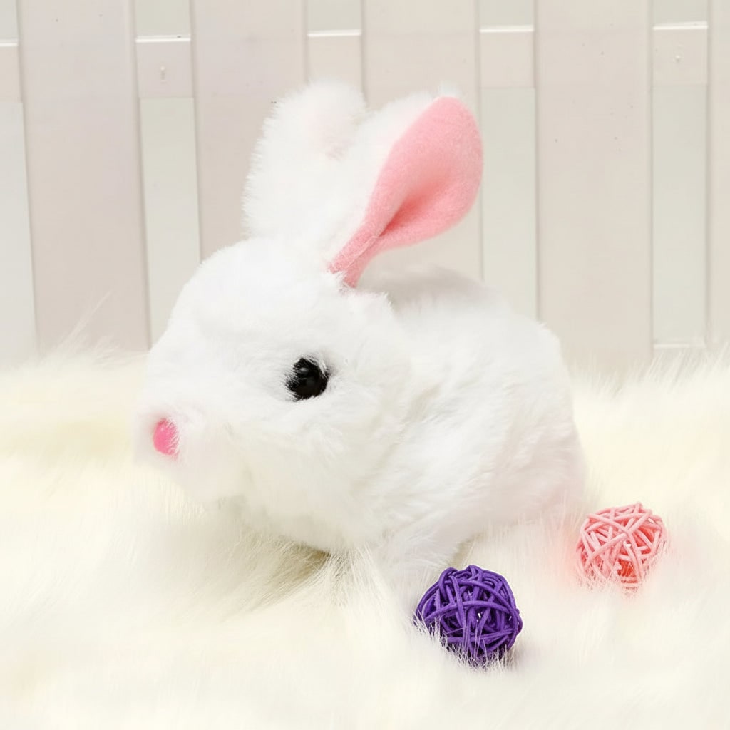 Soft Plush Bunny Stuffed Animal Toy with Interactive Features - Image 1