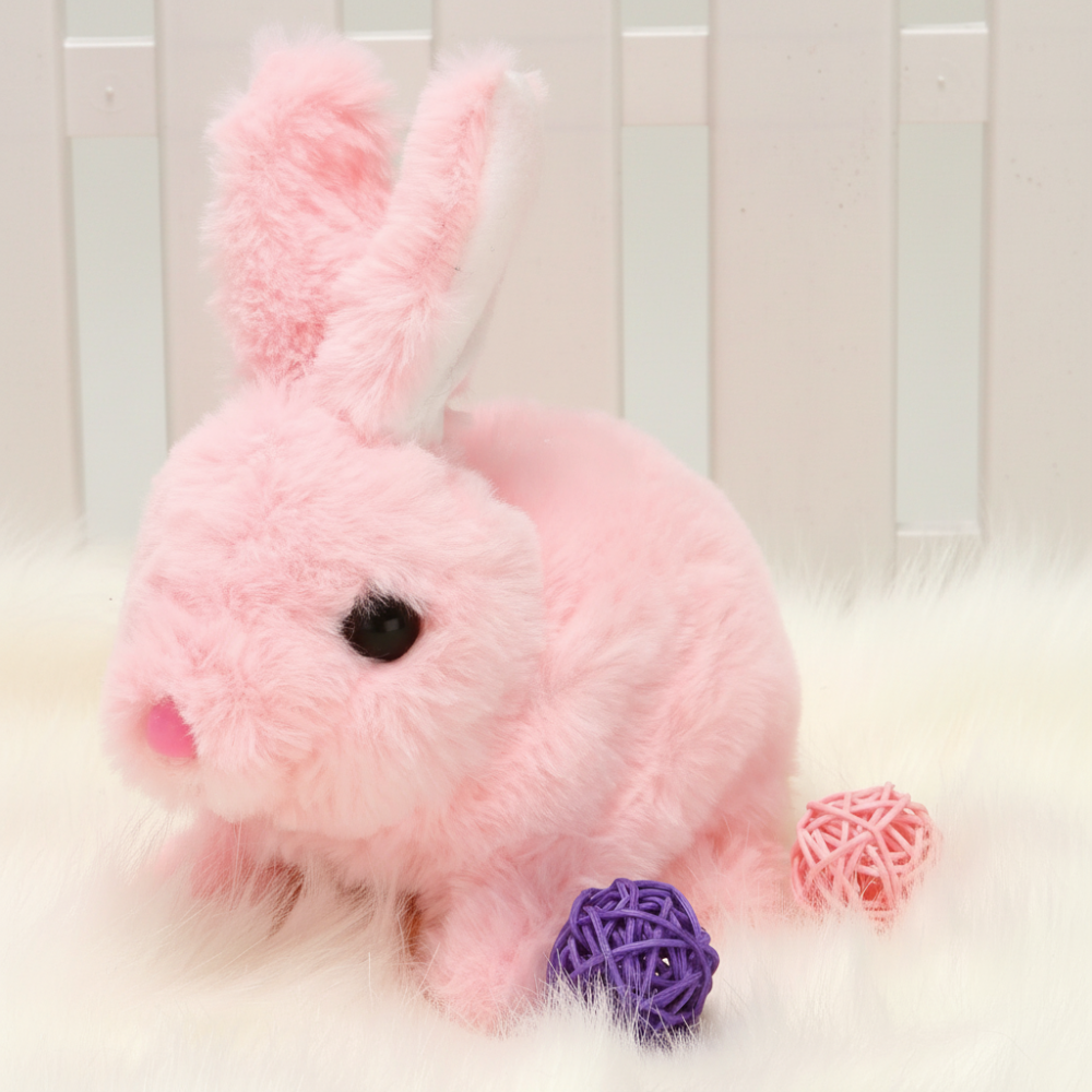 Soft Plush Bunny Stuffed Animal Toy with Interactive Features - Image 2