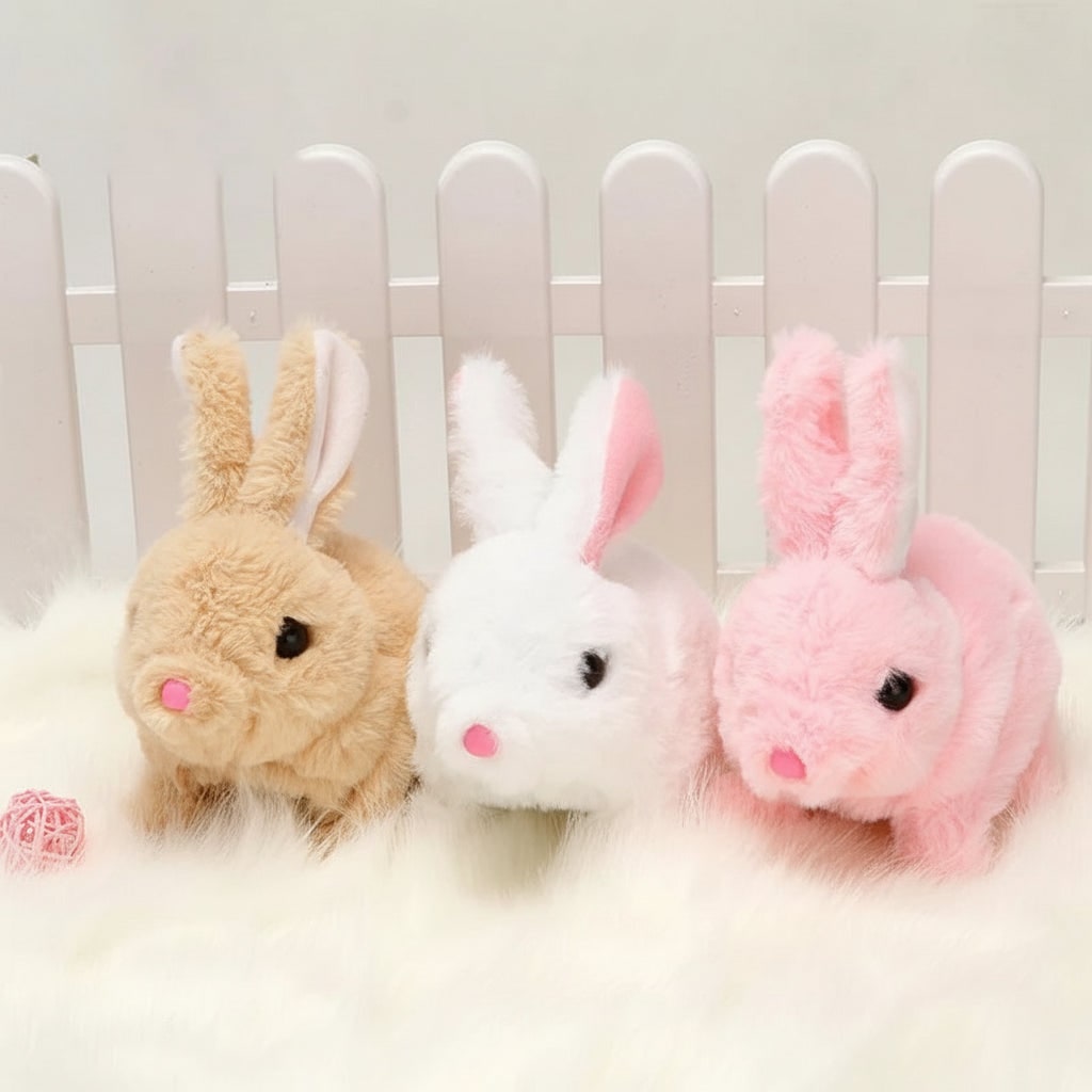 Soft Plush Bunny Stuffed Animal Toy with Interactive Features - Image 4