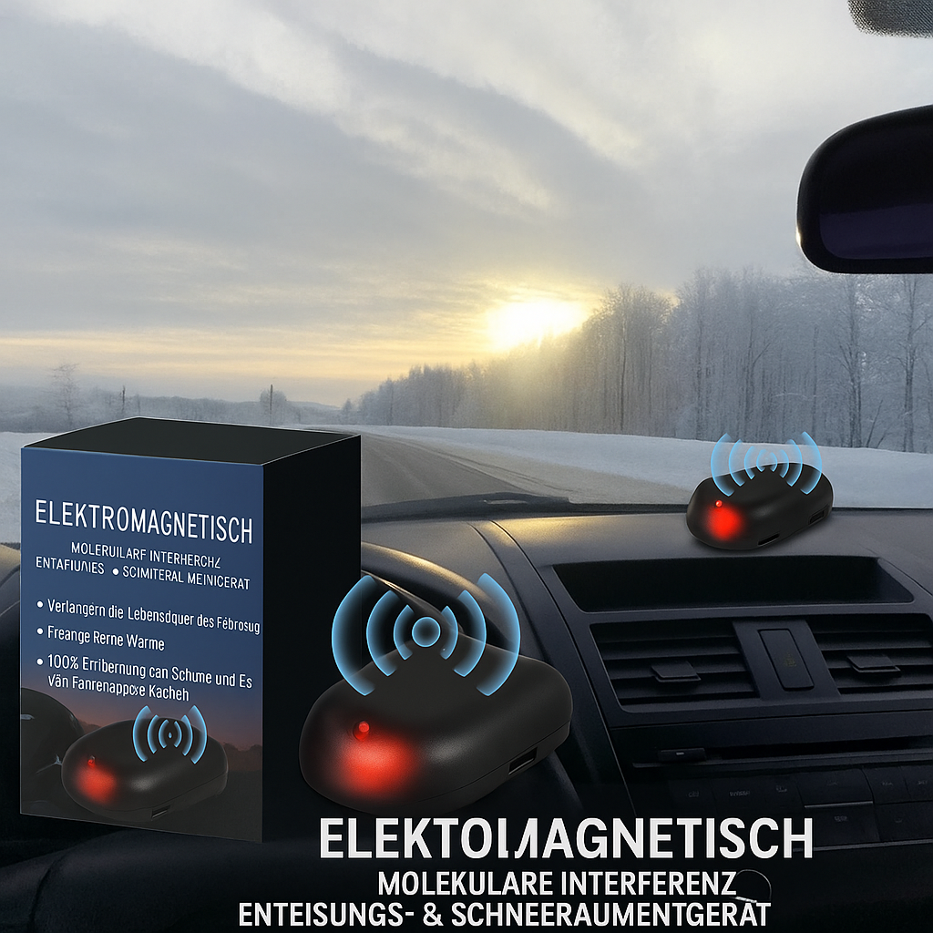 Solar Car Deicer Window Powered Ice Remover Electromagnetic Dashboard Mount Portable - Image 2