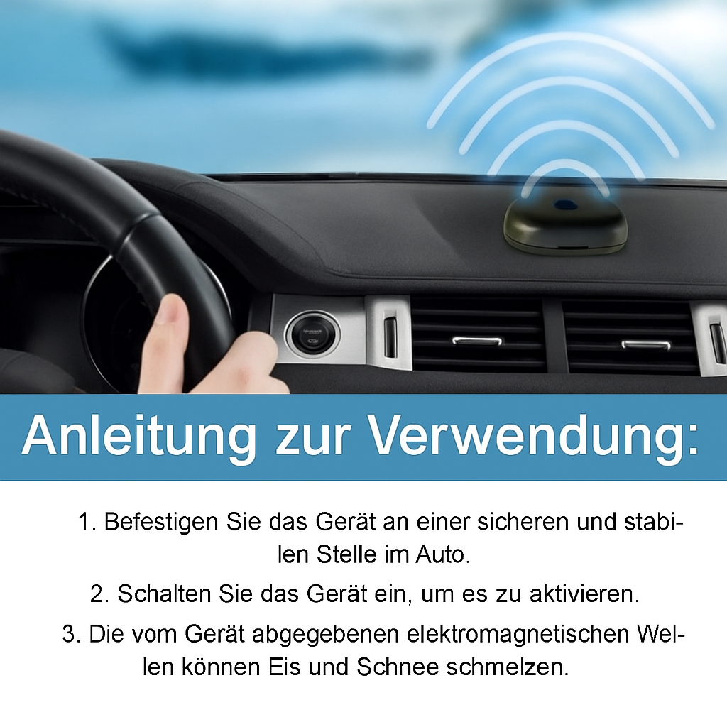 Solar Car Deicer Window Powered Ice Remover Electromagnetic Dashboard Mount Portable - Image 9