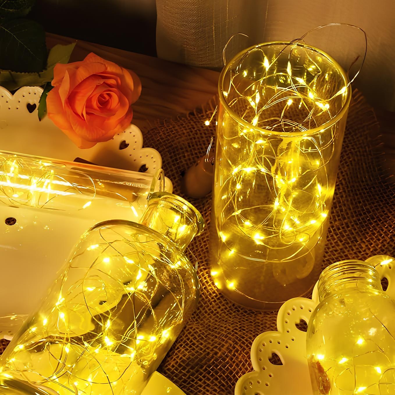 Solar Fairy Lights Outdoor String with Waterproof Copper Wire and Micro LED for Garden Yard Patio - Image 9