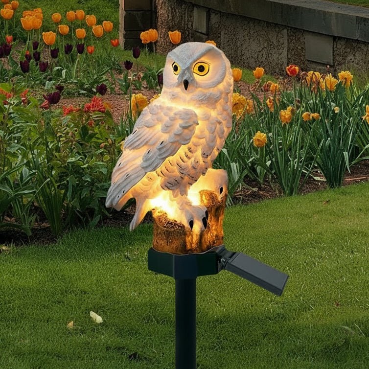Solar Garden Lights Outdoor Stake Owl Waterproof LED - Image 1
