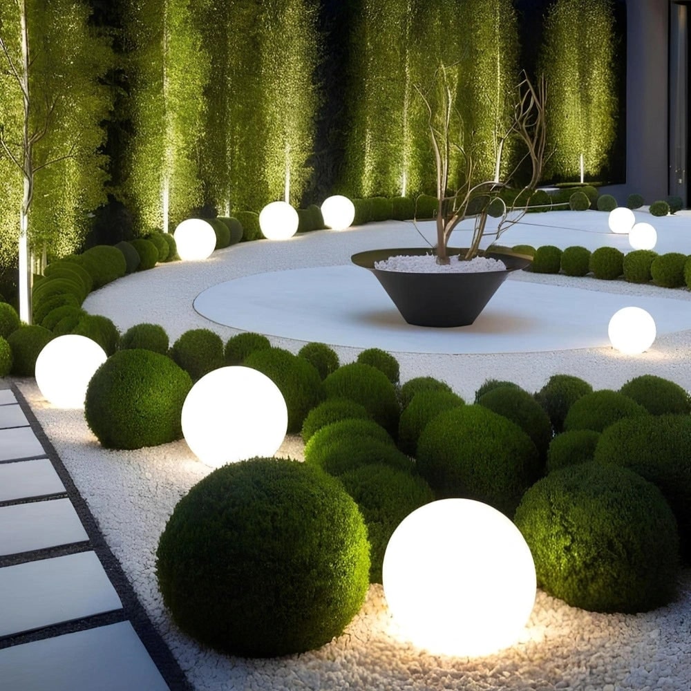 Solar Globe Lights Portable Outdoor LED Waterproof Cordless Garden - Image 1