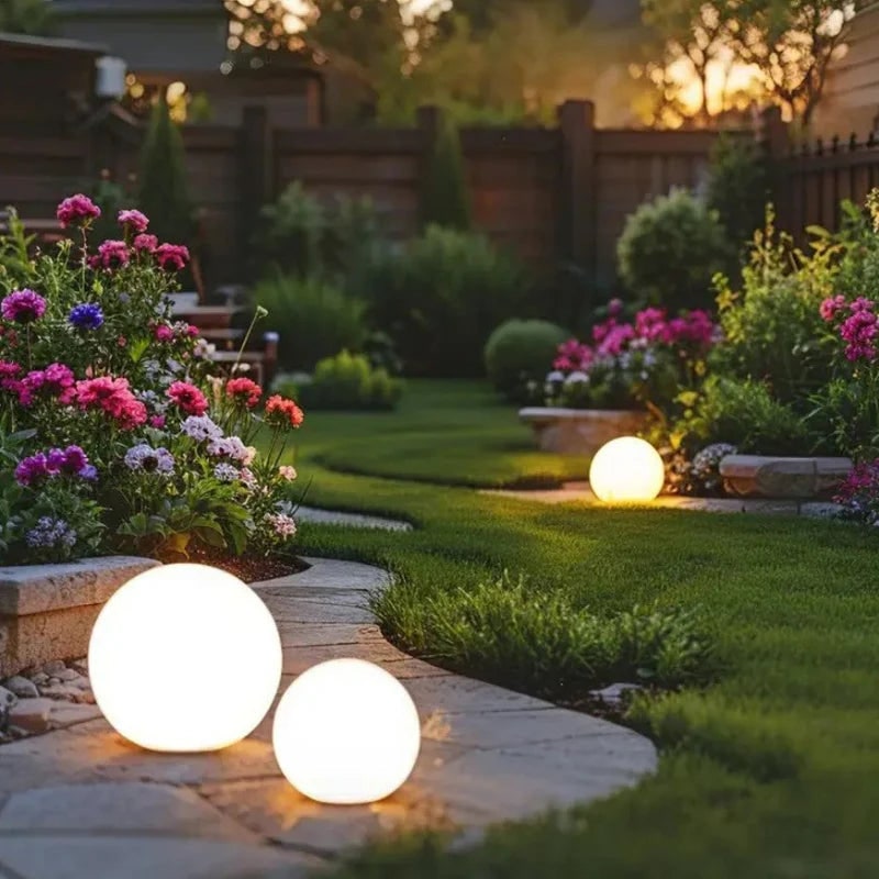 Solar Globe Lights Portable Outdoor LED Waterproof Cordless Garden - Image 10