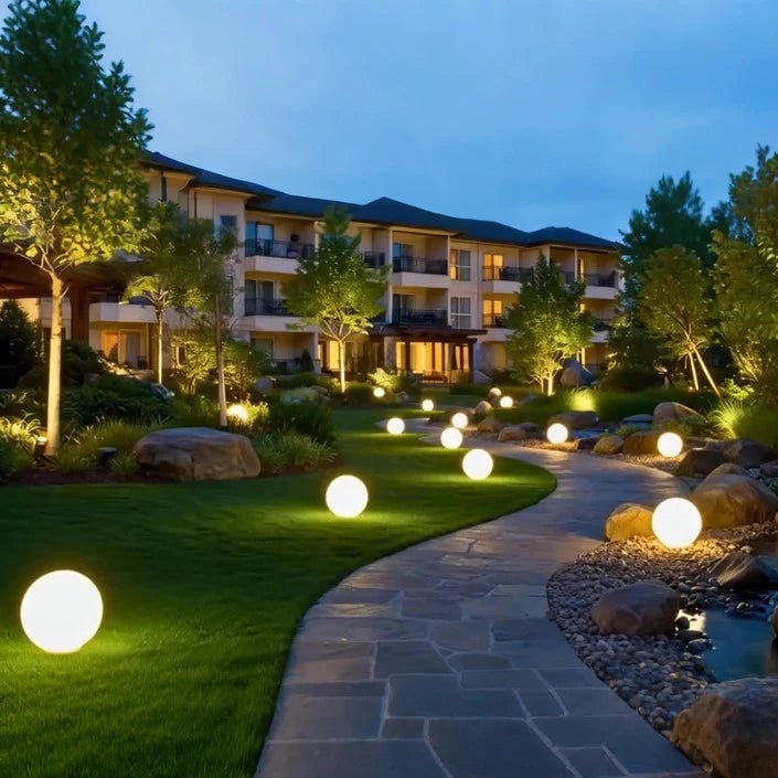 Solar Globe Lights Portable Outdoor LED Waterproof Cordless Garden - Image 16