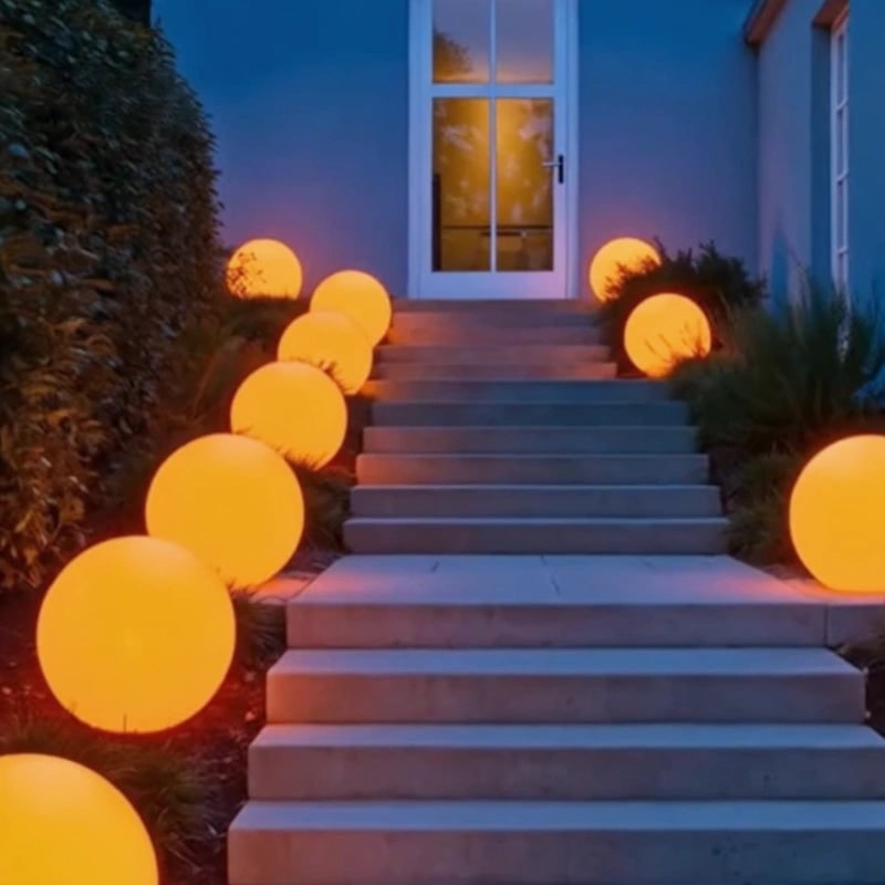 Solar Globe Lights Portable Outdoor LED Waterproof Cordless Garden - Image 17