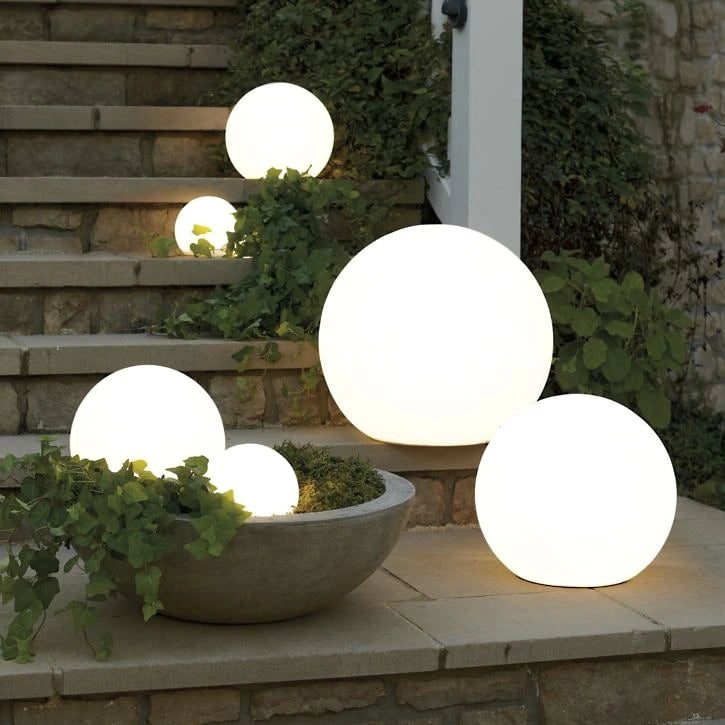Solar Globe Lights Portable Outdoor LED Waterproof Cordless Garden - Image 2