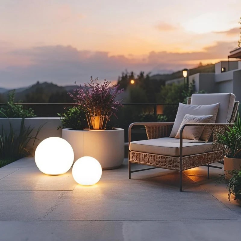 Solar Globe Lights Portable Outdoor LED Waterproof Cordless Garden - Image 3