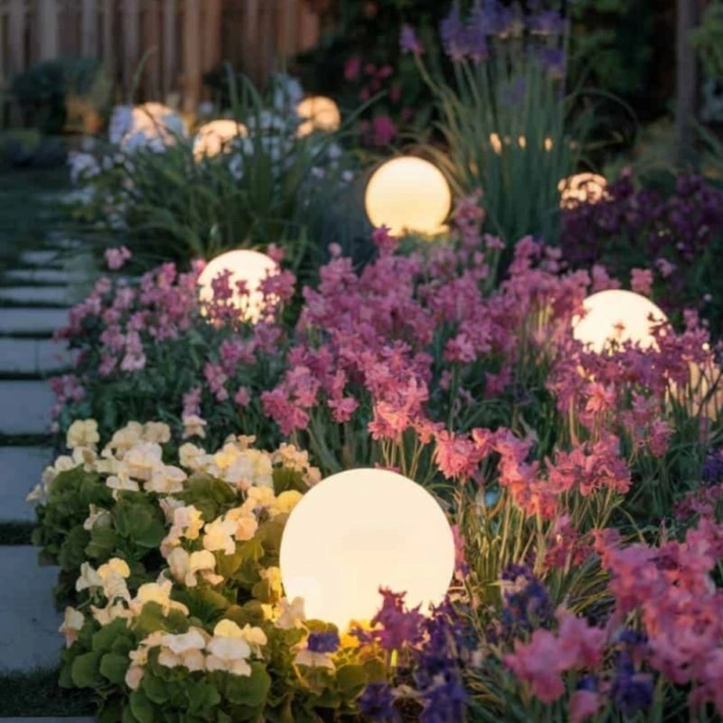 Solar Globe Lights Portable Outdoor LED Waterproof Cordless Garden - Image 4