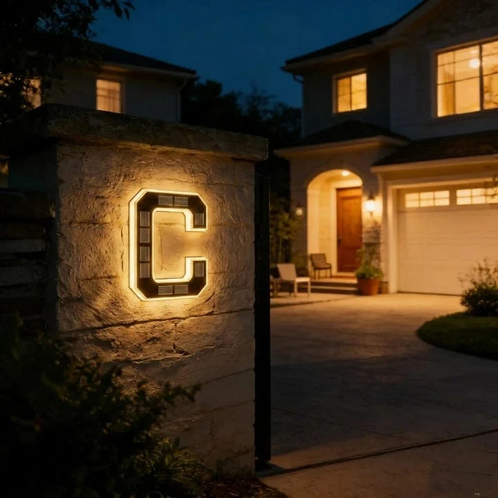 Solar House Numbers with Automatic LED Backlit Lighting and Integrated Panel - Image 17