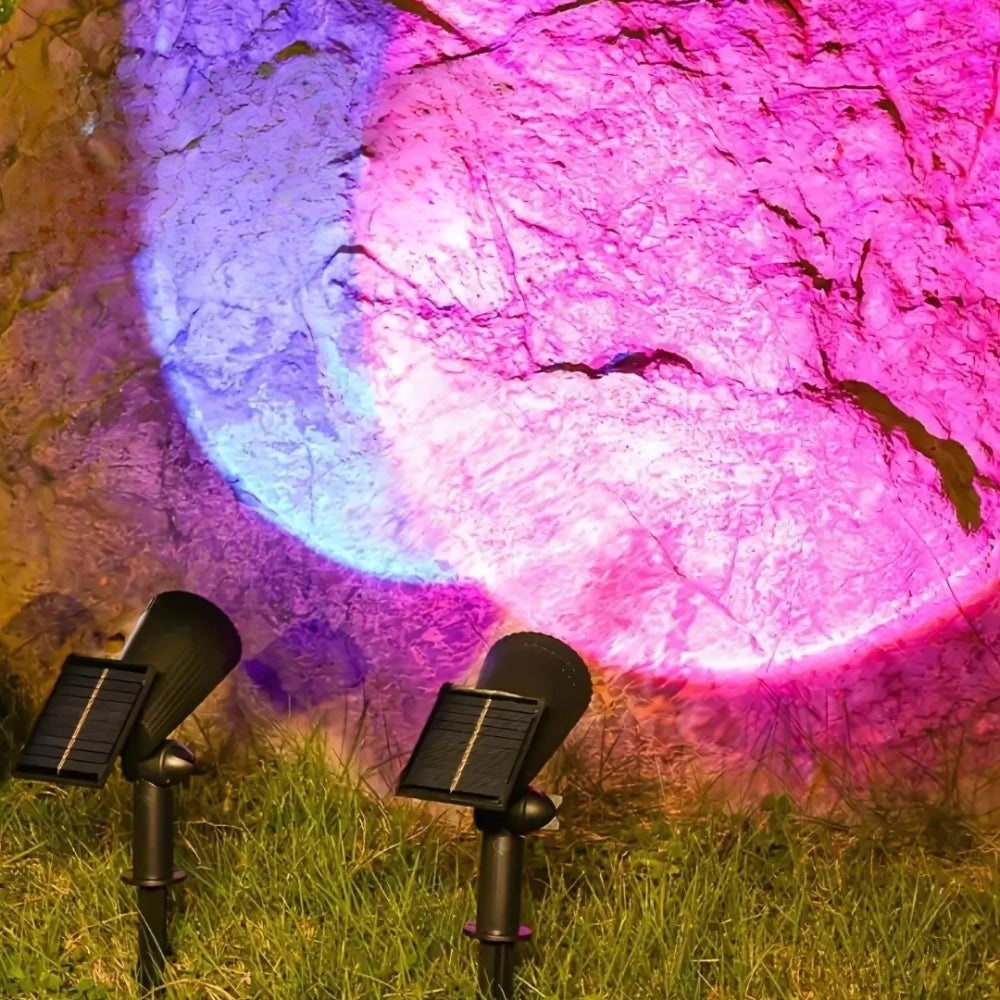 Solar Outdoor Spotlights Garden Lights Landscape Lighting Adjustable Ground Stake Waterproof LED - Image 9