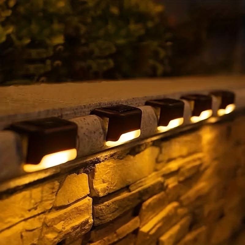 Solar Pathway Fence Deck Lights LED Warm White Waterproof Outdoor Step - Image 1