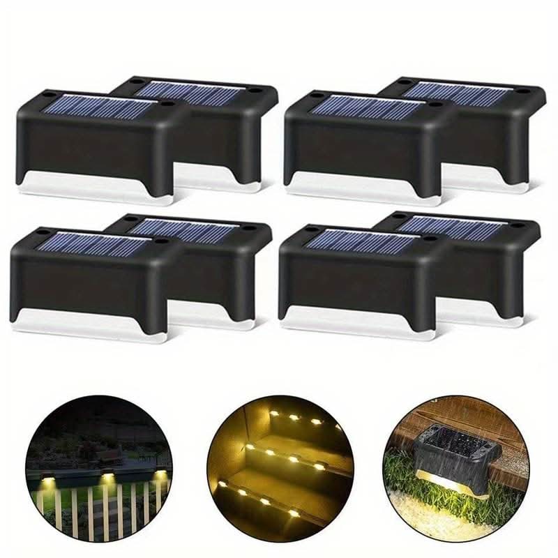 Solar Pathway Fence Deck Lights LED Warm White Waterproof Outdoor Step - Image 2