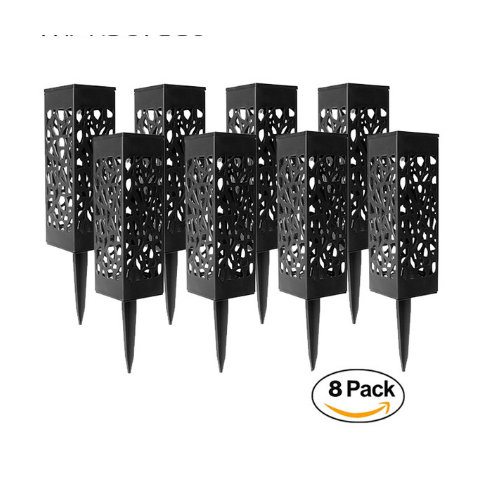 Solar Pathway Lights Outdoor Garden Lawn Stake with Hollow Lattice Design and Wireless Power - Image 1