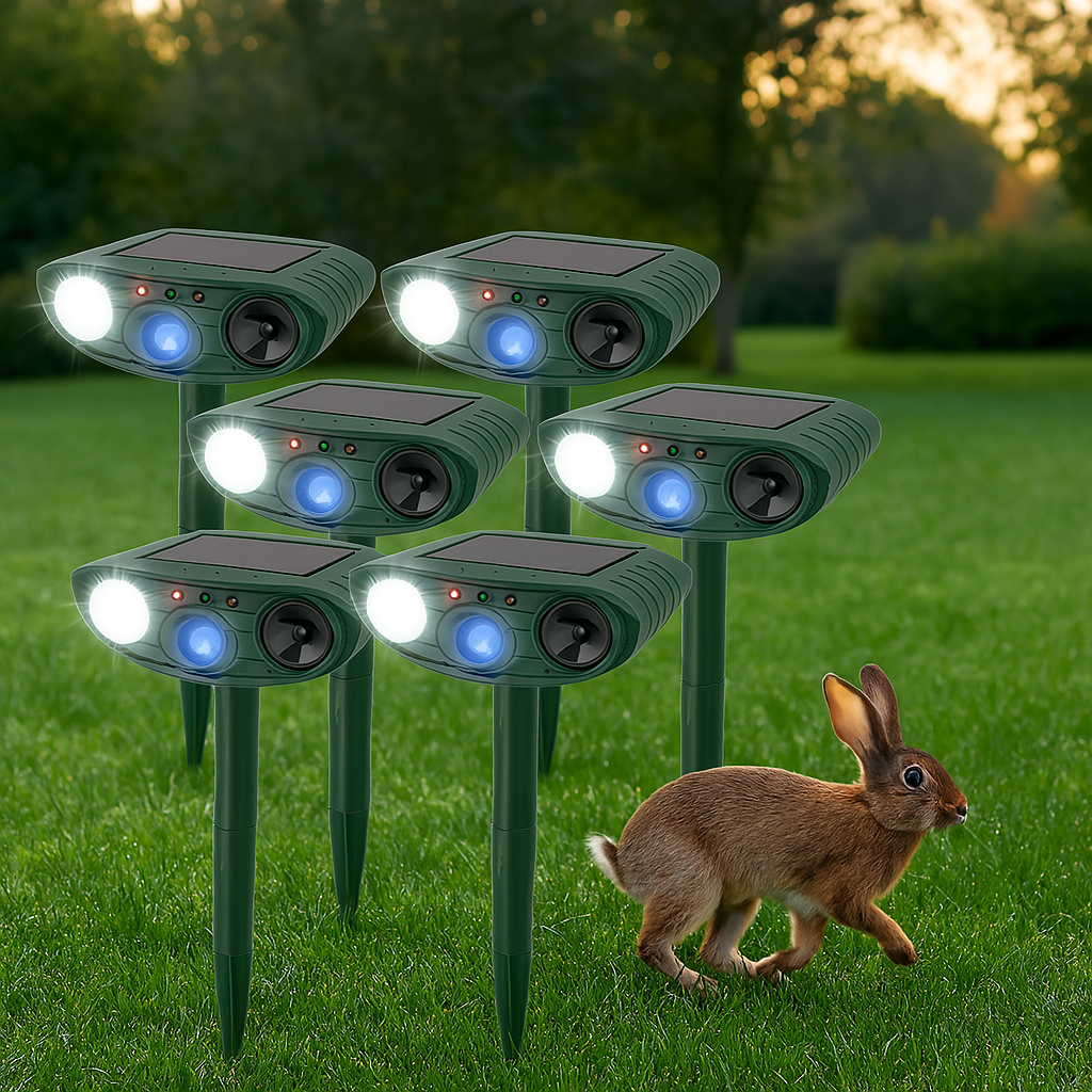 Solar Powered Ultrasonic Pest Repeller with Motion Sensor and Flashing LED Light - Image 11