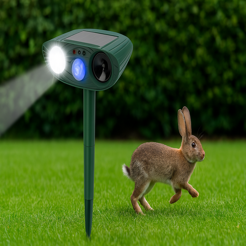 Solar Powered Ultrasonic Pest Repeller with Motion Sensor and Flashing LED Light - Image 22