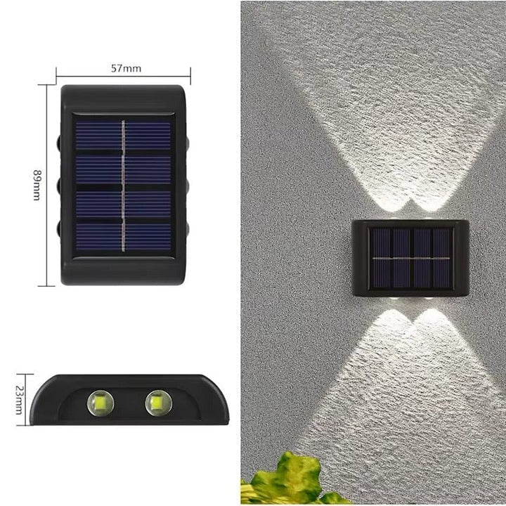 Solar Wall Lights Outdoor with Dual LED Up and Down Lighting for Yard and Walkway - Image 3