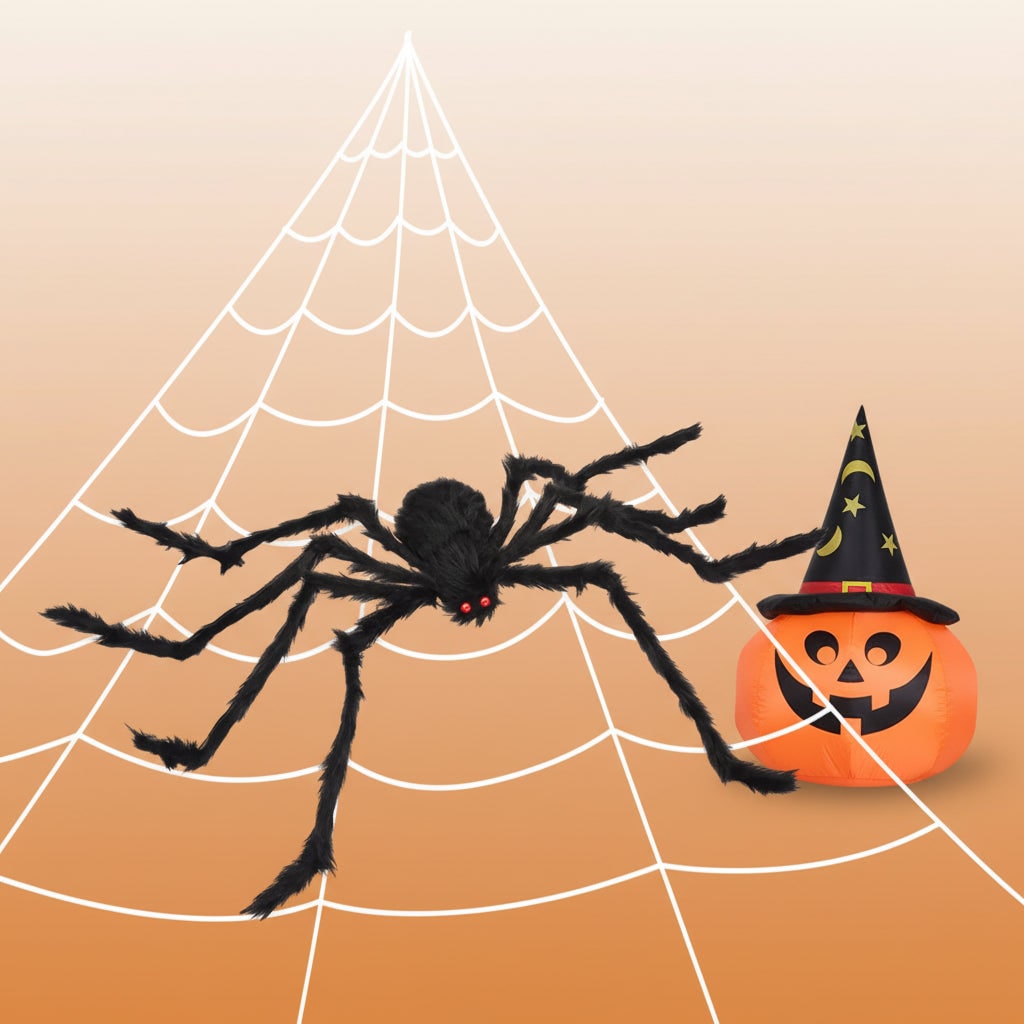 Spider Web with Halloween Giant Skeleton Decoration - Image 1