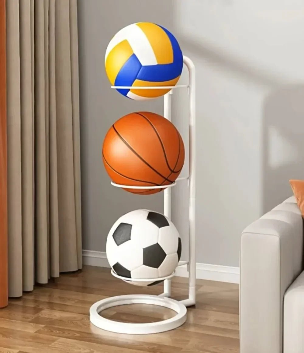 Space-Saving Sports Ball Storage Rack – Organized Holder for Balls and Accessories in Home, Garage or Gym