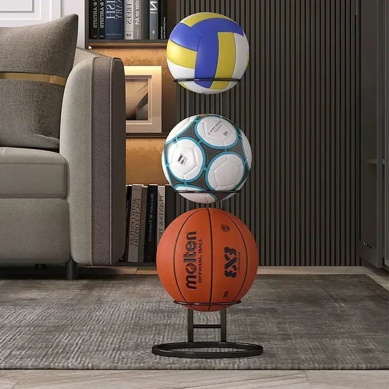 Space-Saving Sports Ball Storage Rack – Organized Holder for Balls and Accessories in Home, Garage or Gym