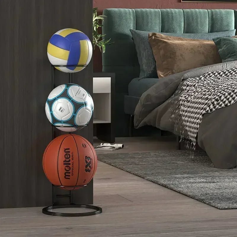 Space-Saving Sports Ball Storage Rack – Organized Holder for Balls and Accessories in Home, Garage or Gym