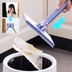 Wet Wipe Cleaning Mop – Hands-Free Mini Mop with 360° Rotation & 10 Disposable Wipes Included | Compact Home Cleaning Tool
