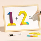 Wooden Magnetic Pattern Blocks Puzzle Set - Kids