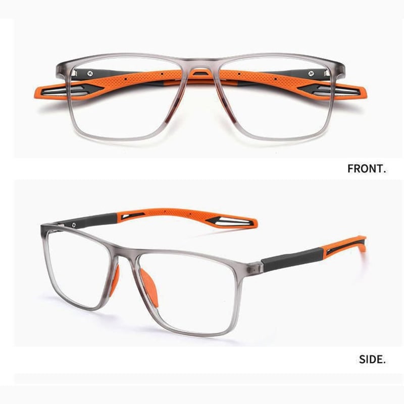 Spring Hinge Lightweight Rectangular Frame Reading Glasses Light Blocking Unisex - Image 5