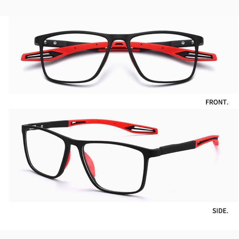Spring Hinge Lightweight Rectangular Frame Reading Glasses Light Blocking Unisex - Image 6