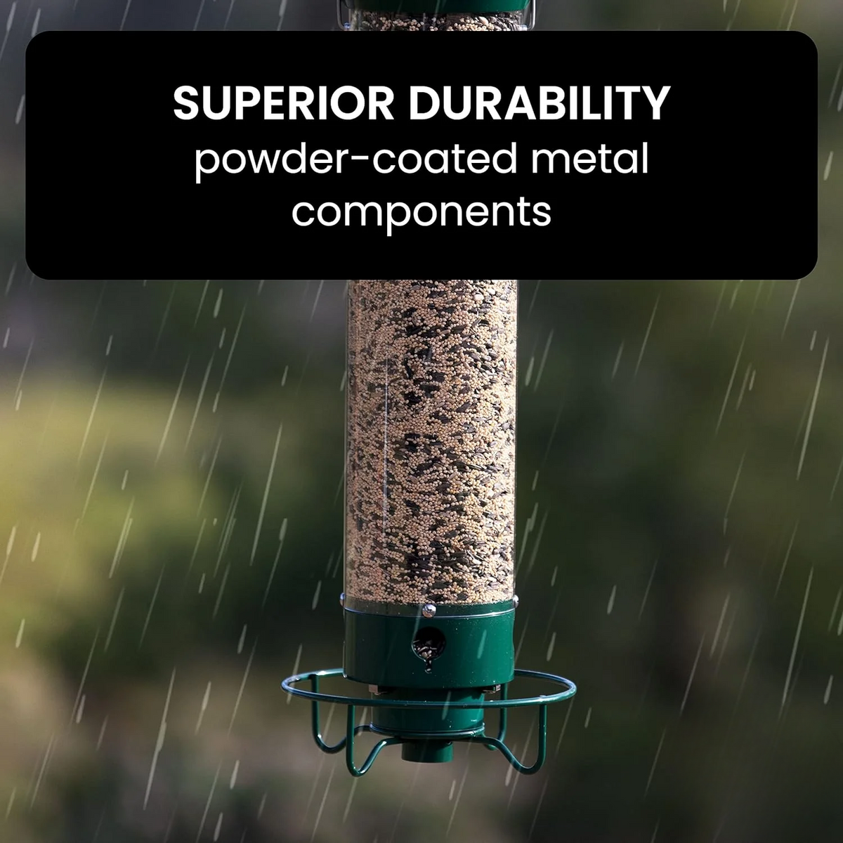 Squirrel Proof Bird Feeder with Weight-Activated Spinning Perch Tube - Image 9