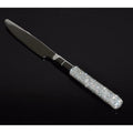 Stainless Steel Flatware Set with Rhinestone Handles and Gold Silver Options 20 Piece - Image 7