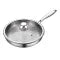 Stainless Steel Frying Pan with Hammered Interior and Glass Lid - Image 5
