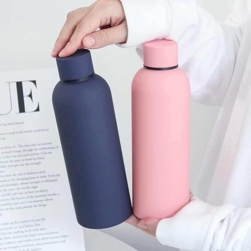 Stainless Steel Insulated Reusable Water Bottle Double Walled Matte Portable Non-slip - Image 1