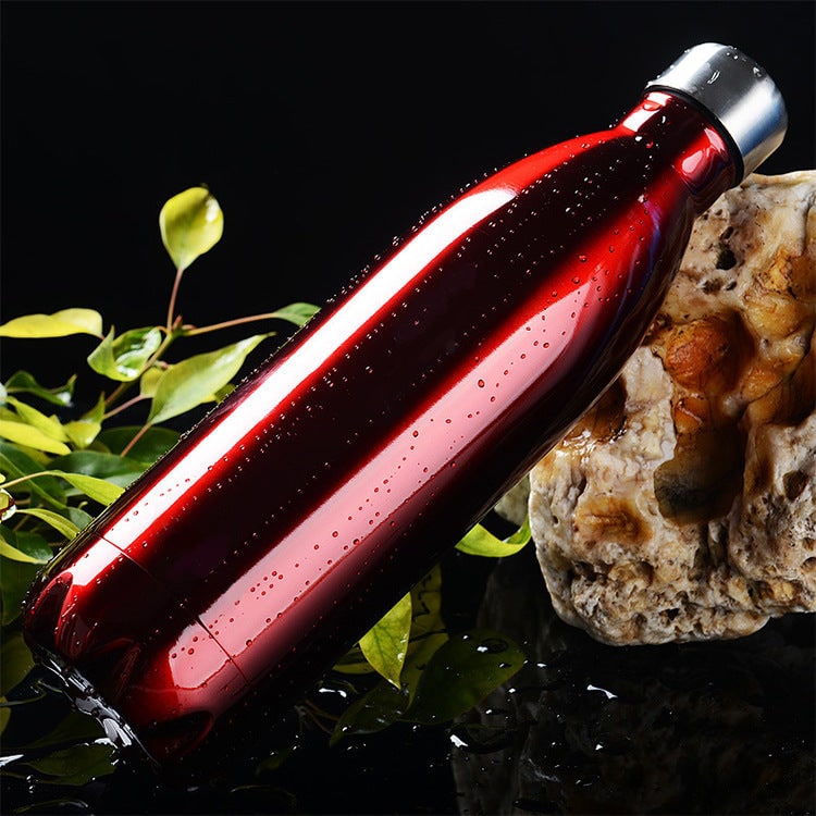 Stainless Steel Insulated Water Bottle Double Wall Leak Proof Portable Outdoor Thermal - Image 2