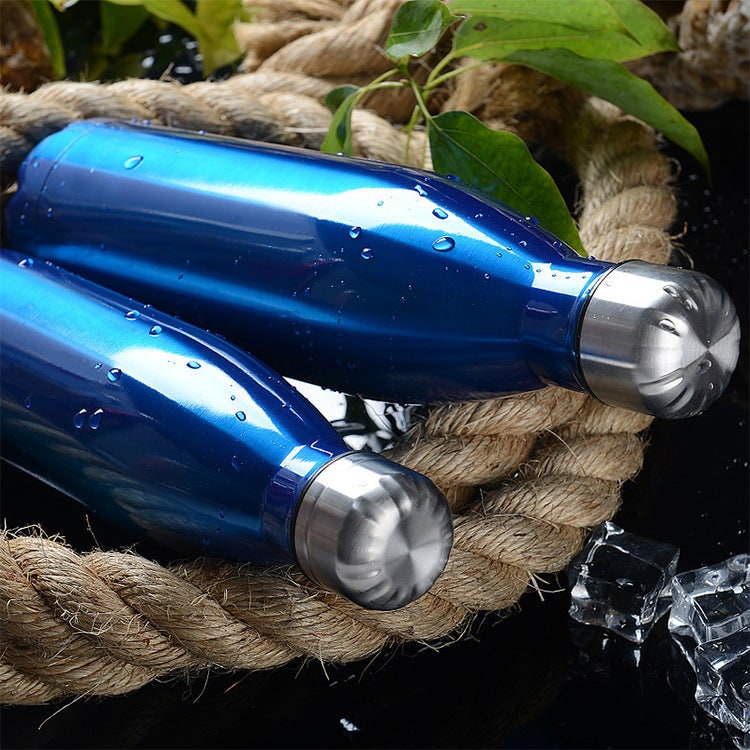 Stainless Steel Insulated Water Bottle Double Wall Leak Proof Portable Outdoor Thermal - Image 3