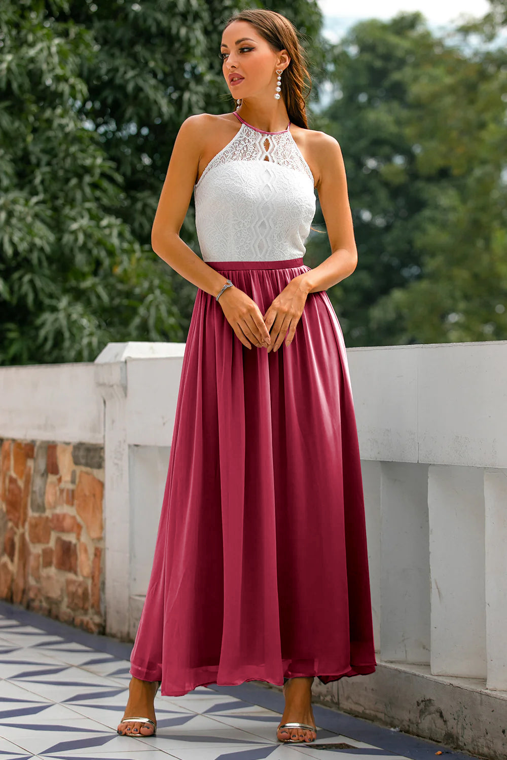 Madison | Halter Maxi Dress for Women - Perfect for Wedding Guests
