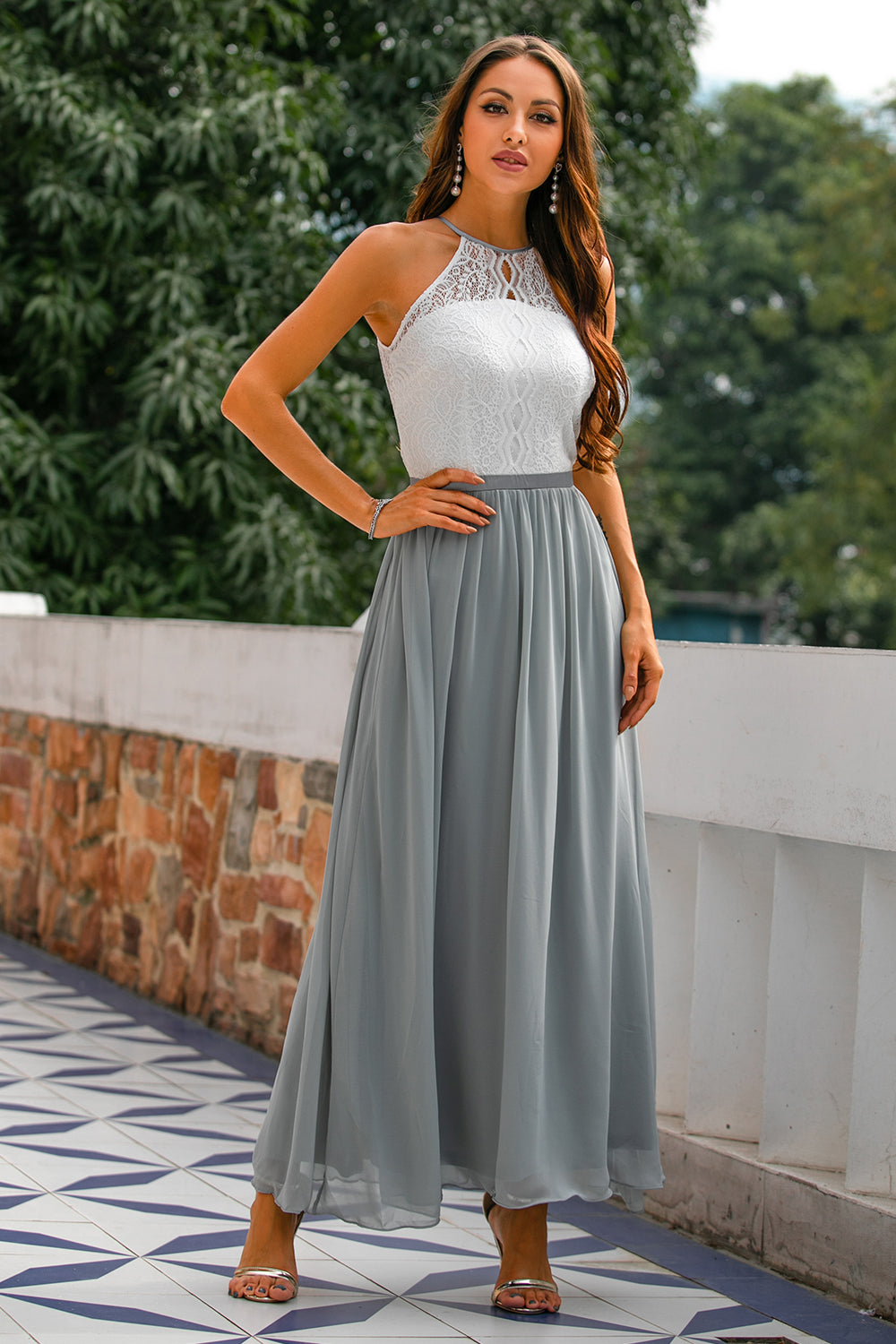 Madison | Halter Maxi Dress for Women - Perfect for Wedding Guests