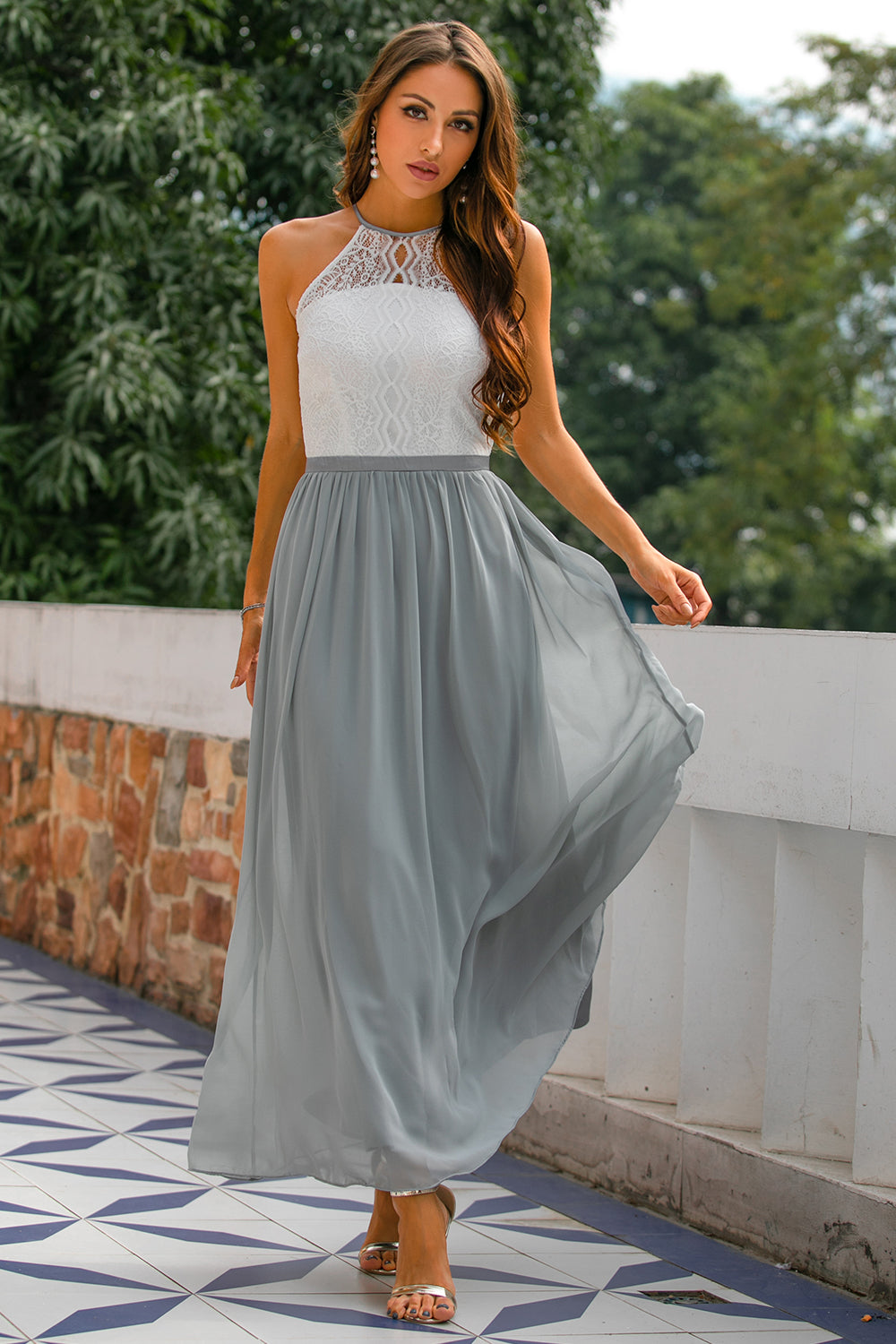Madison | Halter Maxi Dress for Women - Perfect for Wedding Guests