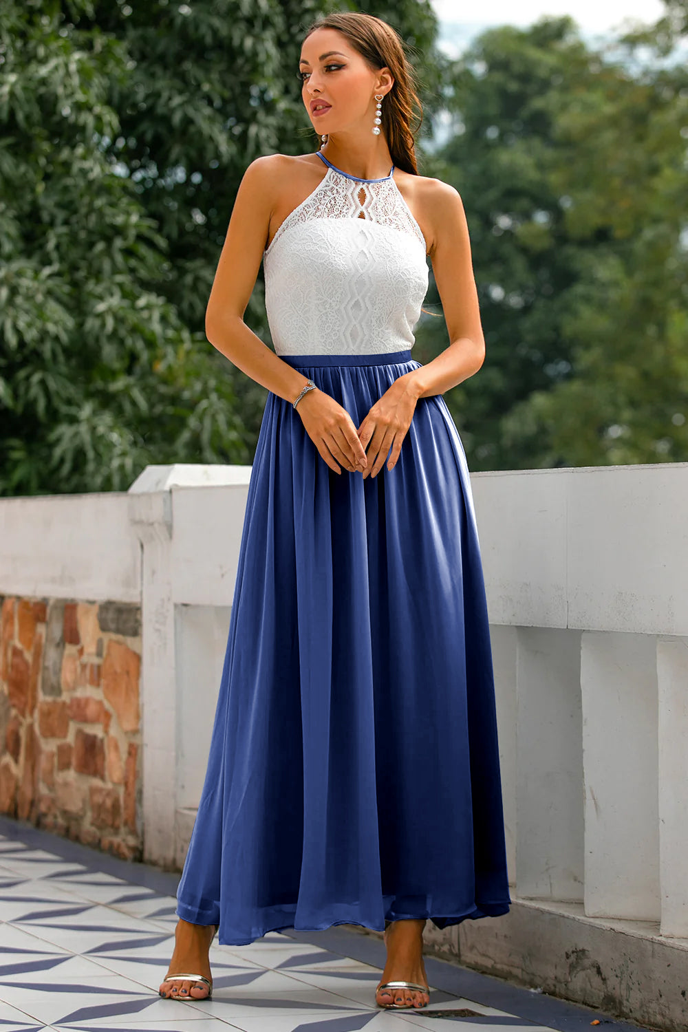 Madison | Halter Maxi Dress for Women - Perfect for Wedding Guests