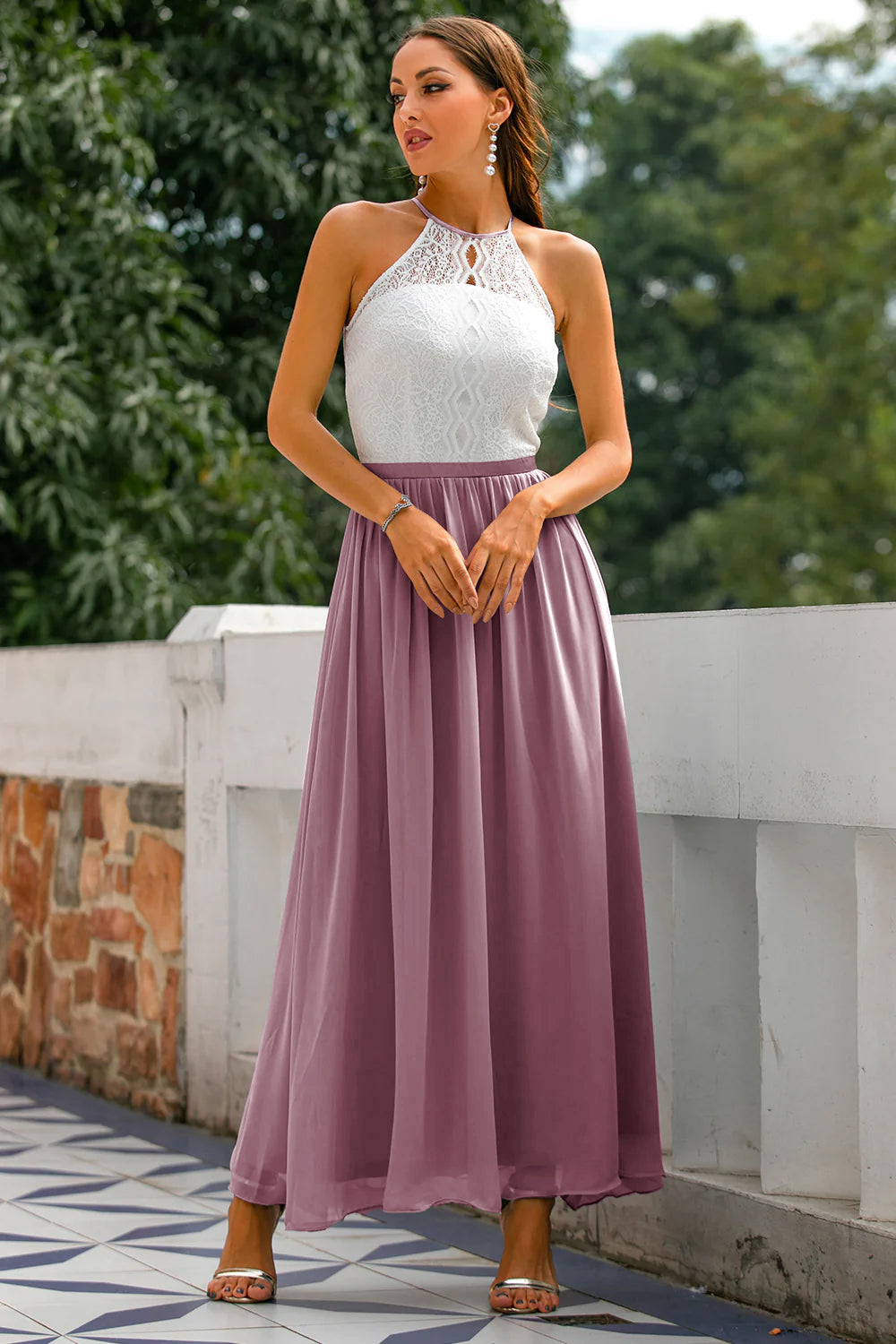 Madison | Halter Maxi Dress for Women - Perfect for Wedding Guests