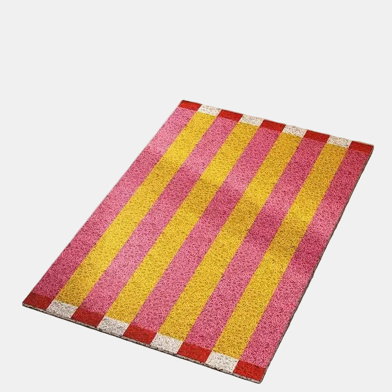 Chic Striped Doormat – Long-lasting PVC Outdoor Mat for Your Entryway