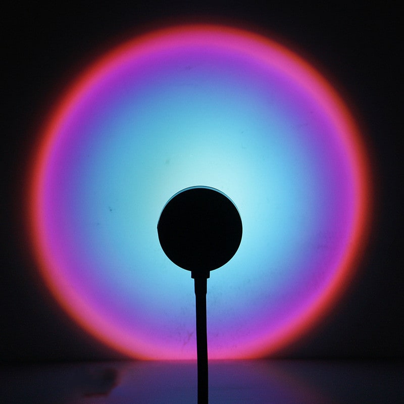 Sunset Lamp LED Projector Light with Adjustable Neck and Night Projection Ocean Wave - Image 1