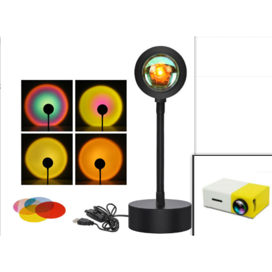 Sunset Lamp LED Projector Light with Adjustable Neck and Night Projection Ocean Wave - Image 14