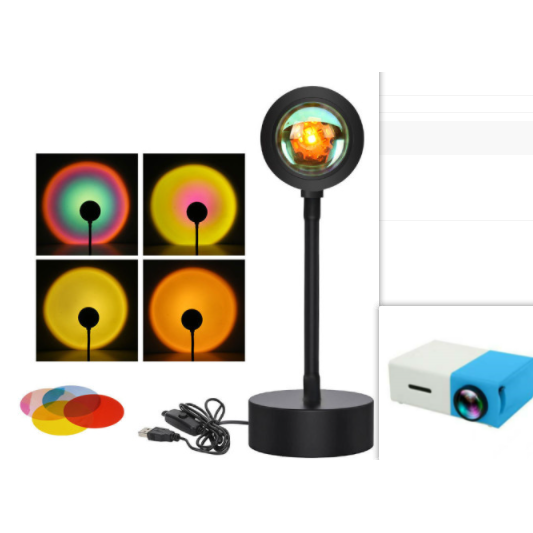 Sunset Lamp LED Projector Light with Adjustable Neck and Night Projection Ocean Wave - Image 16