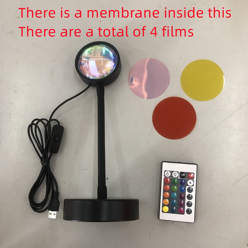 Sunset Lamp LED Projector Light with Adjustable Neck and Night Projection Ocean Wave - Image 21