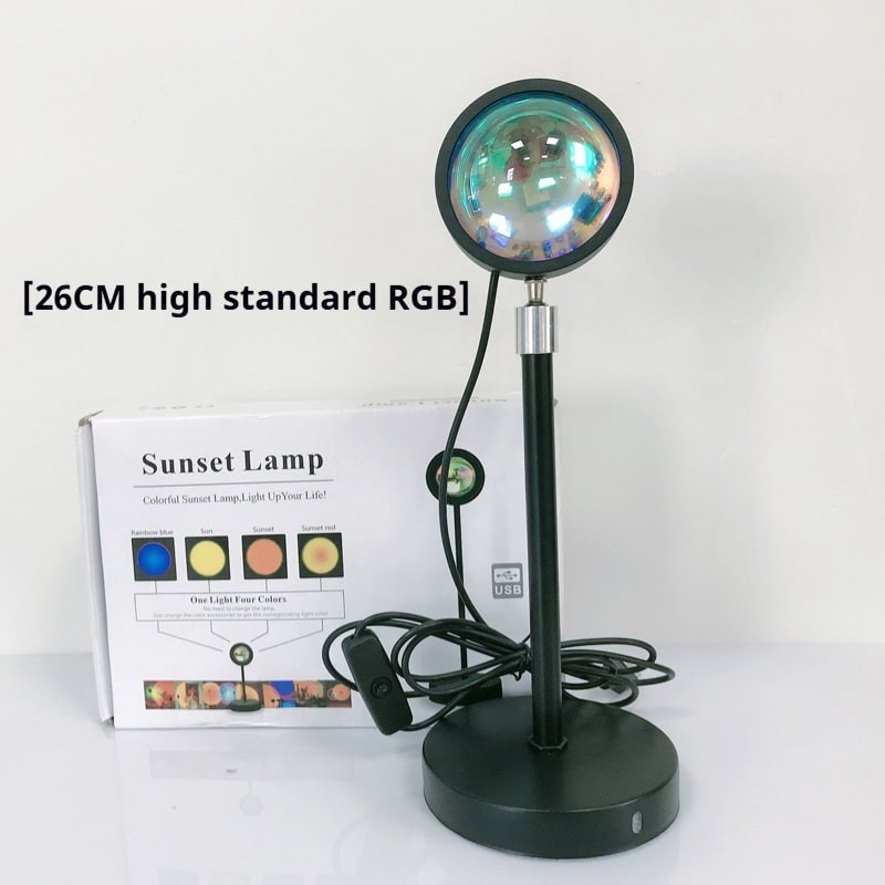 Sunset Lamp LED Projector Light with Adjustable Neck and Night Projection Ocean Wave - Image 4