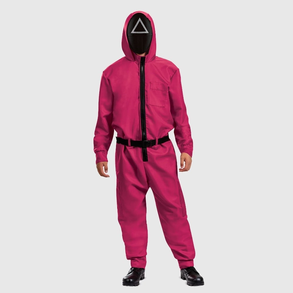 survival game Costume Jumpsuit with 3 Blind Mice Mask and Belt - Image 2